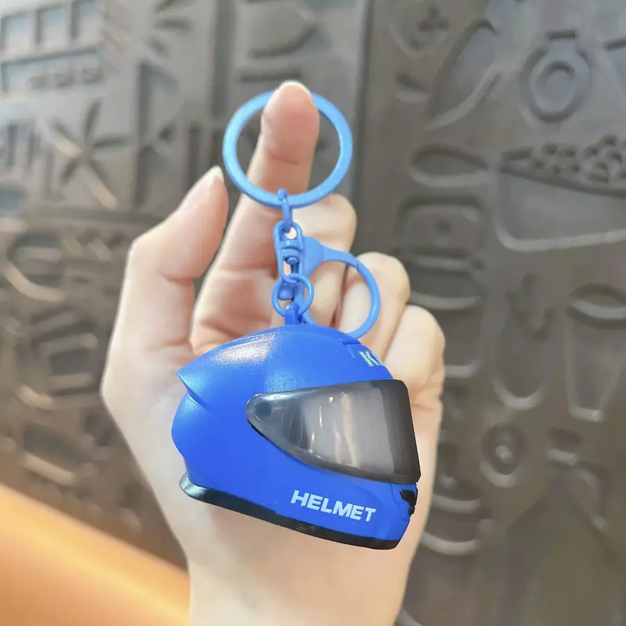 Mini casque bleu